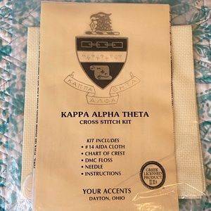 Brand New Kappa Alpha Theta Cross Stitch Kit
